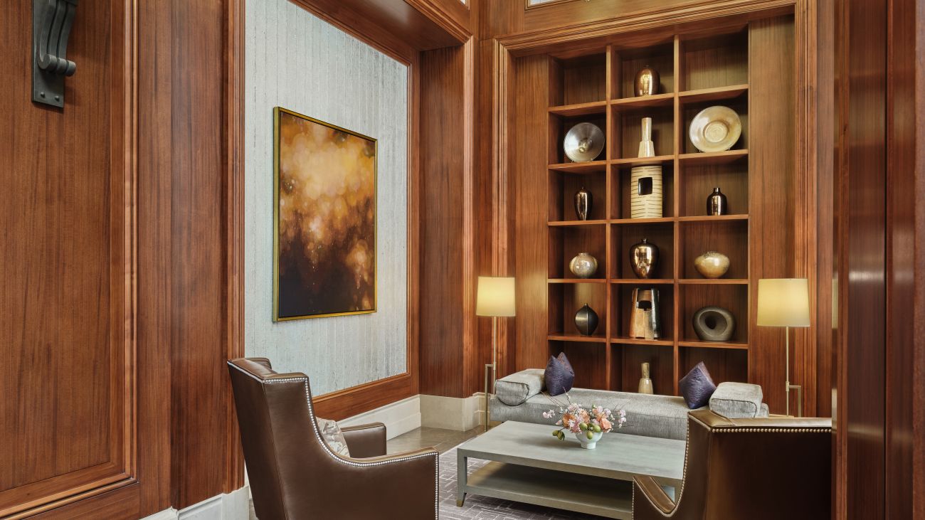 Lobby of The Ritz-Carlton Club resort timeshare in San Francisco, a Marriott Vacation Club timeshare destination